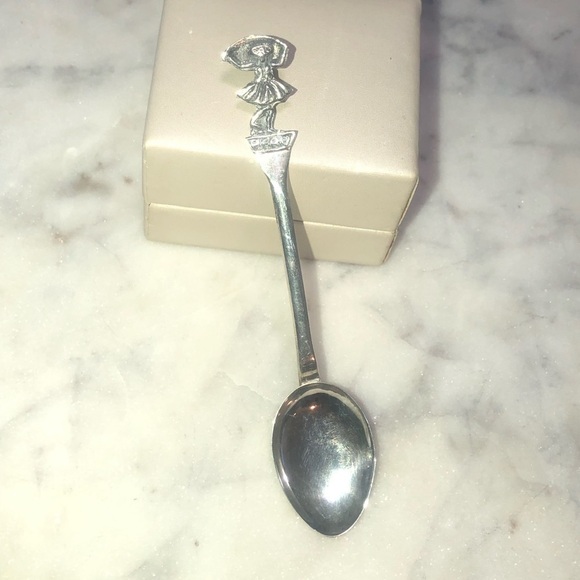 Vtg Sterling Silver Peru Dancing Lady Souvenier Spoon 3.9” - Picture 2 of 5